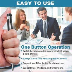 SIRGAWAIN Premium Spy Camera Pen 1080P with 64GB Card